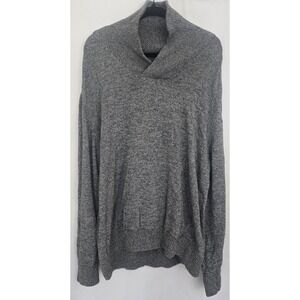 Marc Ecko XXL Shawl Collar Sweater Mens Gray Pullover Kangaroo Pocket Knit